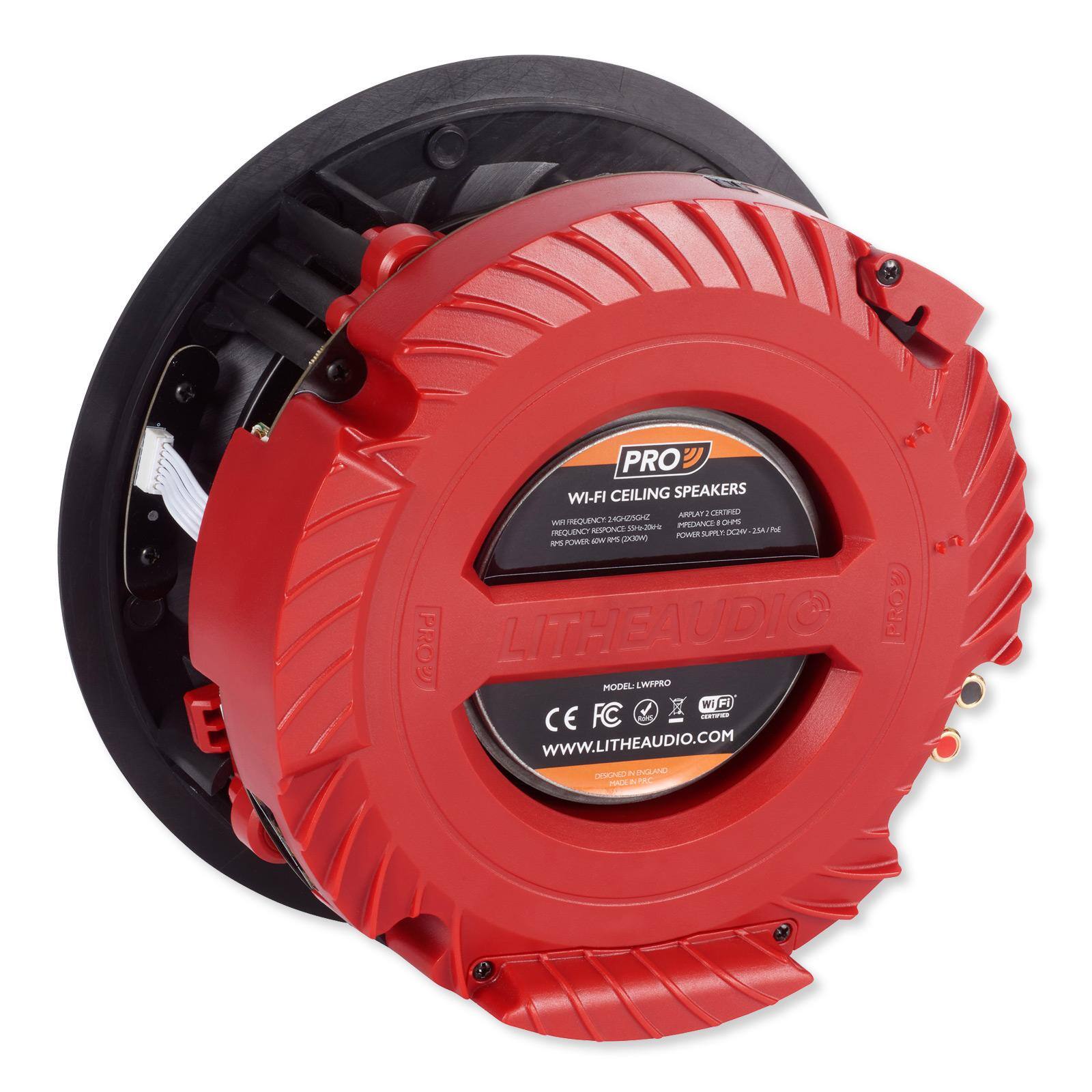 PRO  
WI-FI CEILING SPEAKERS  
WIRELESS CONTROL  
FREQUENCY: 87.5-108.0MHz  
POWER SUPPLY: DC 12V-24V/1A  
PERFORMANCE: 6W RMS  
MODEL: LWFP0  
WWW.LITHEAUDIO.COM  
CE FC  
LITHEAUDIO  
DESIGNED IN CANADA  
MADE IN CHINA