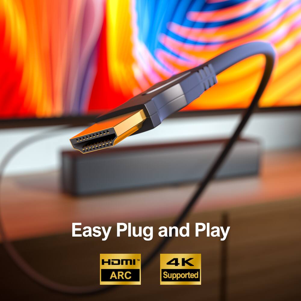 Easy Plug and Play  
1M HDMI ARC 4K Supported