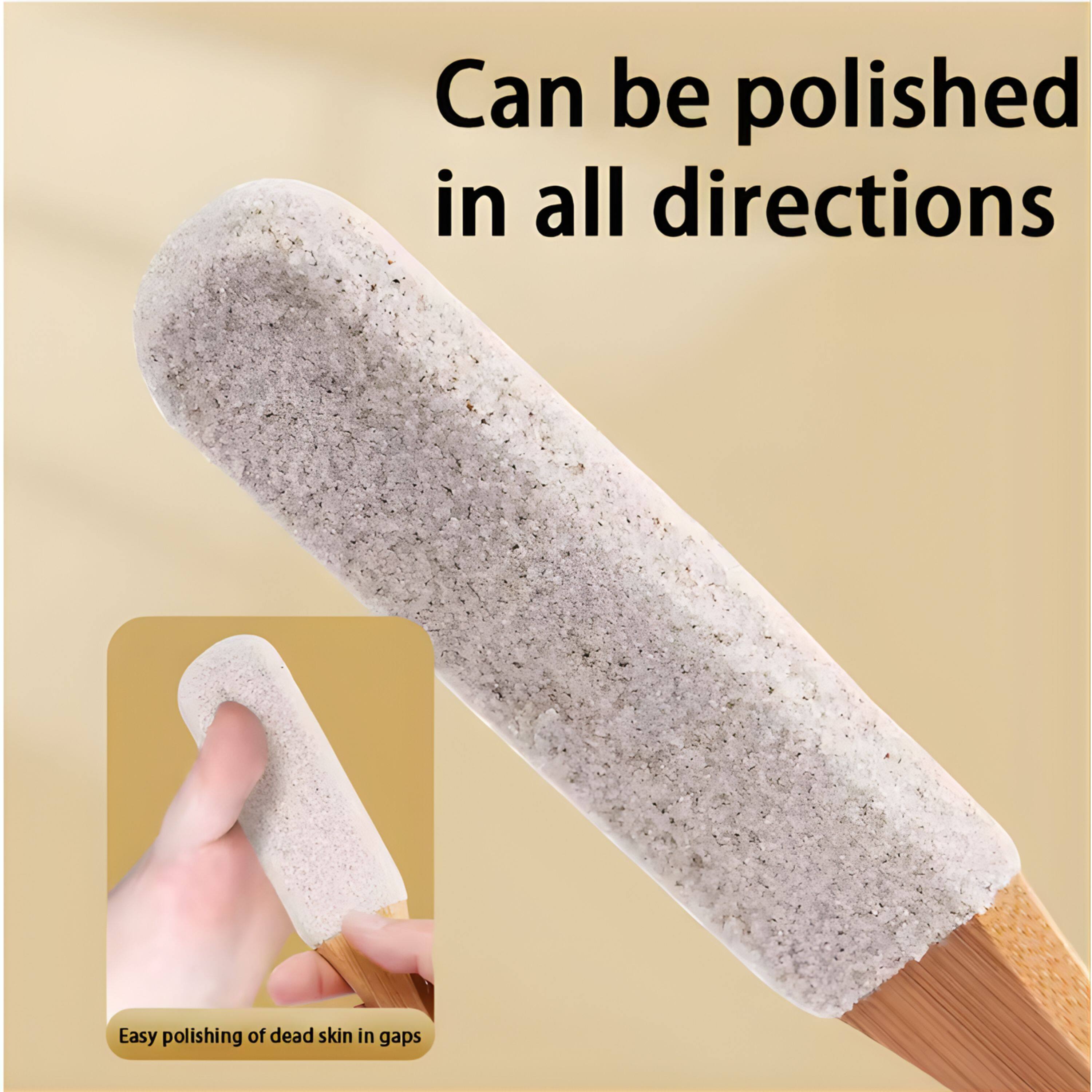 Can be polished in all directions  
Easy polishing of dead skin in gaps