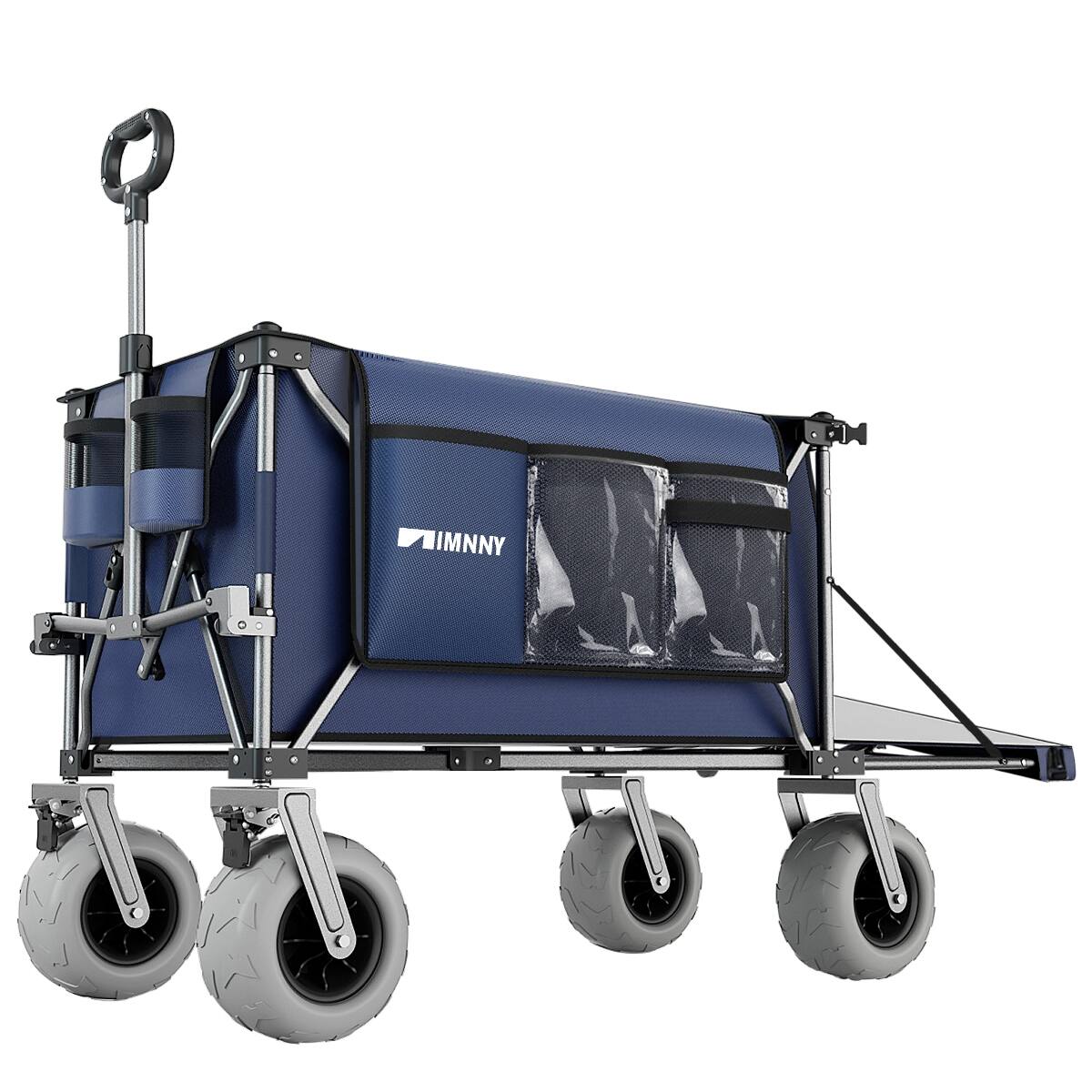 Left. Loheer - Loheer 300L Beach Wagon, 500 lb Heavy Duty Beach Cart with Expandable Tailgate and All Terrain Wheels.