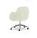 Angle. Linon Home Décor - Modern Office Chair with Arms - Off-White.