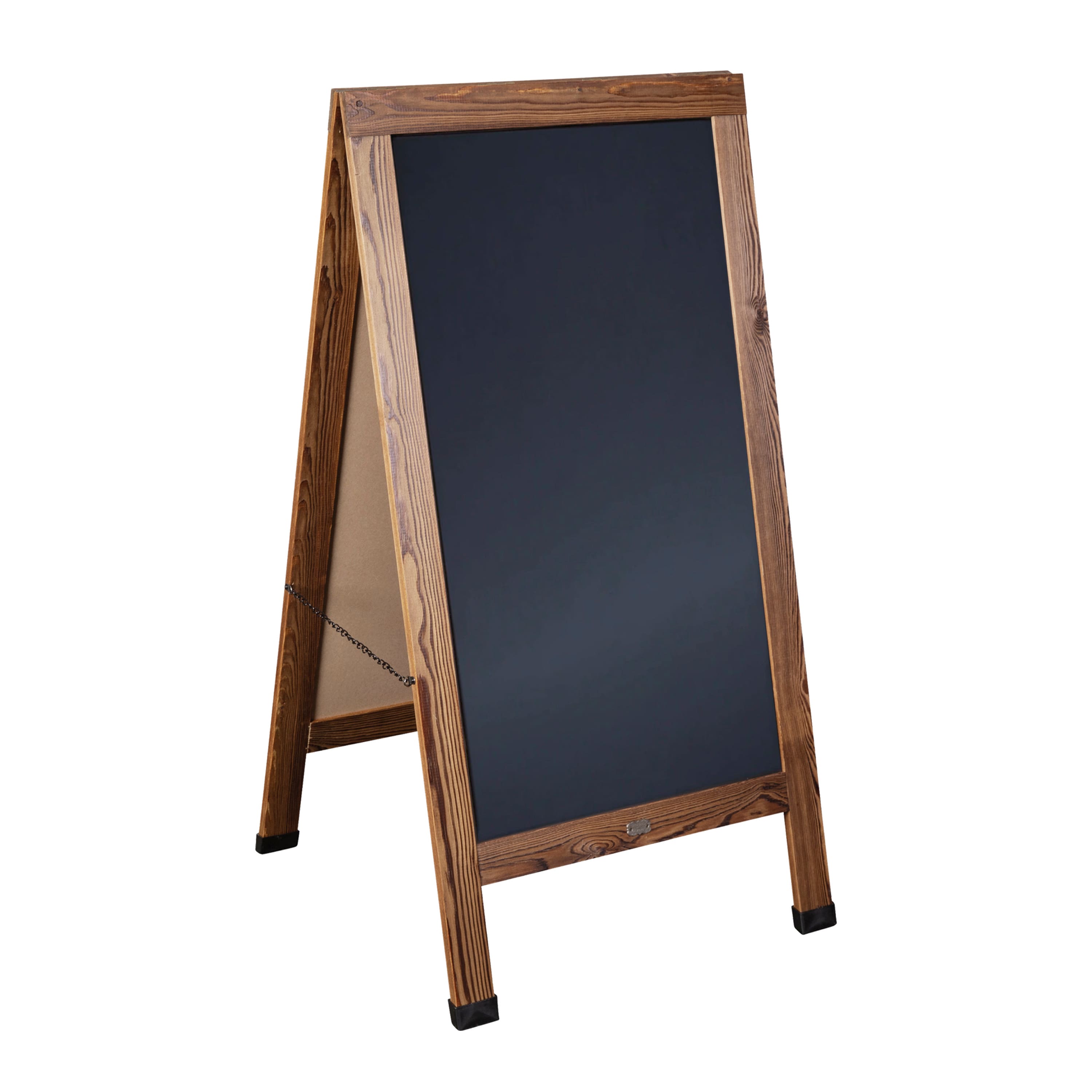 Emma + Oliver - Double-Sided Chalkboard Set with Chalk Markers, Stencils & Magnets - Torched Brown