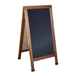 Emma + Oliver - Double-Sided Chalkboard Set with Chalk Markers, Stencils & Magnets - Torched Brown