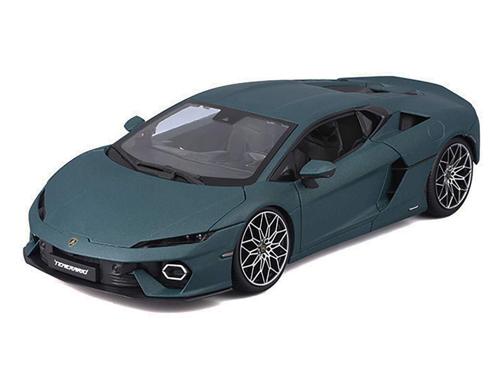 Angle. Bburago - Lamborghini Temerario Matt Blue Metallic 1/18 Diecast Model Car by Bburago - Blue Metallic.