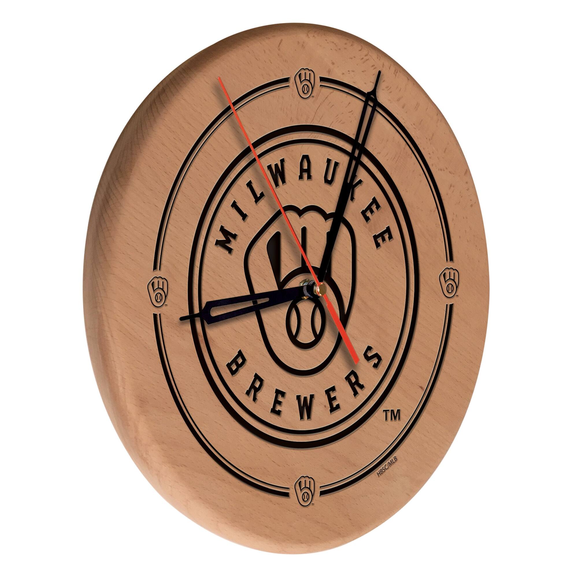 Holland Bar Stool Co. - 13" Engraved Solid Wood Clock - Multicolor
