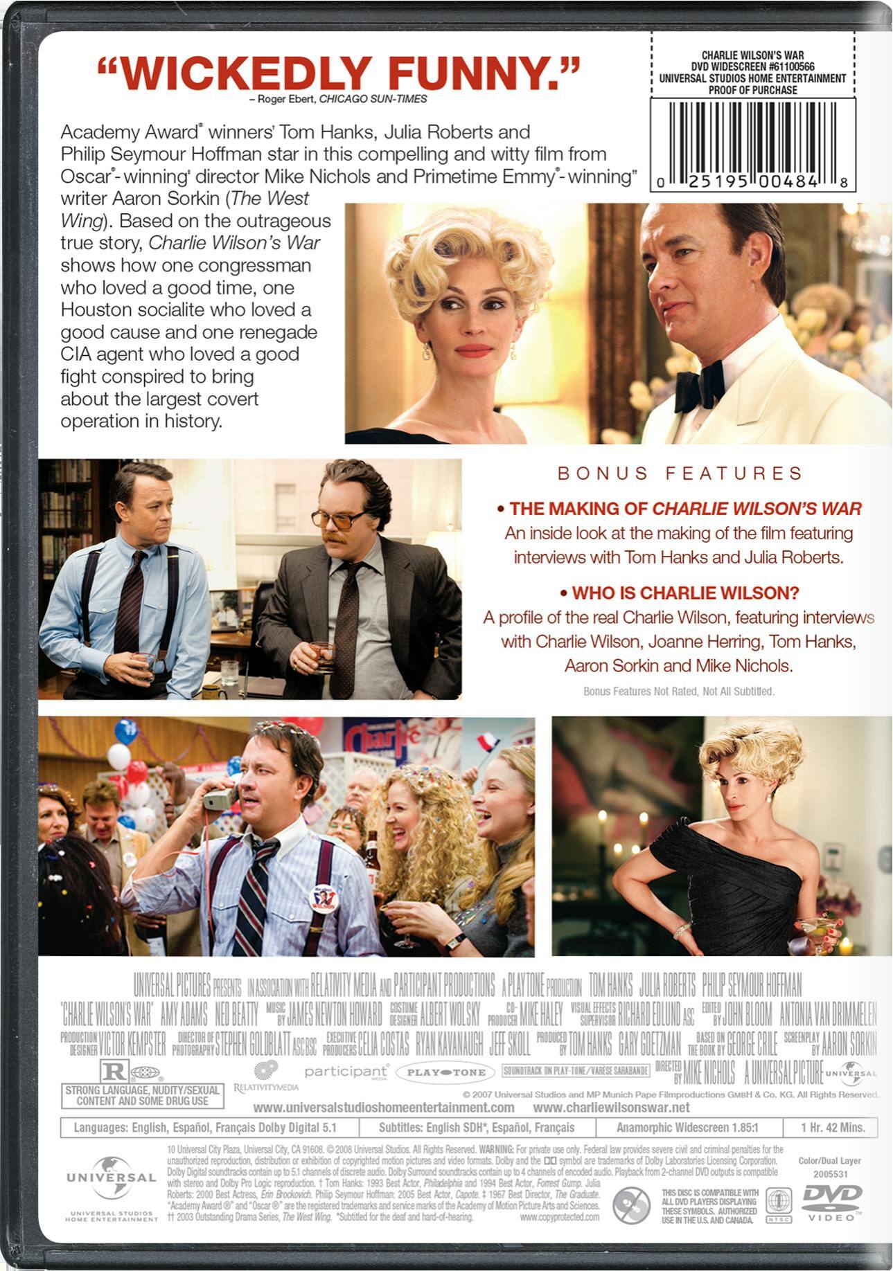 Back. Charlie Wilson's War (DVD Widescreen) [DVD].