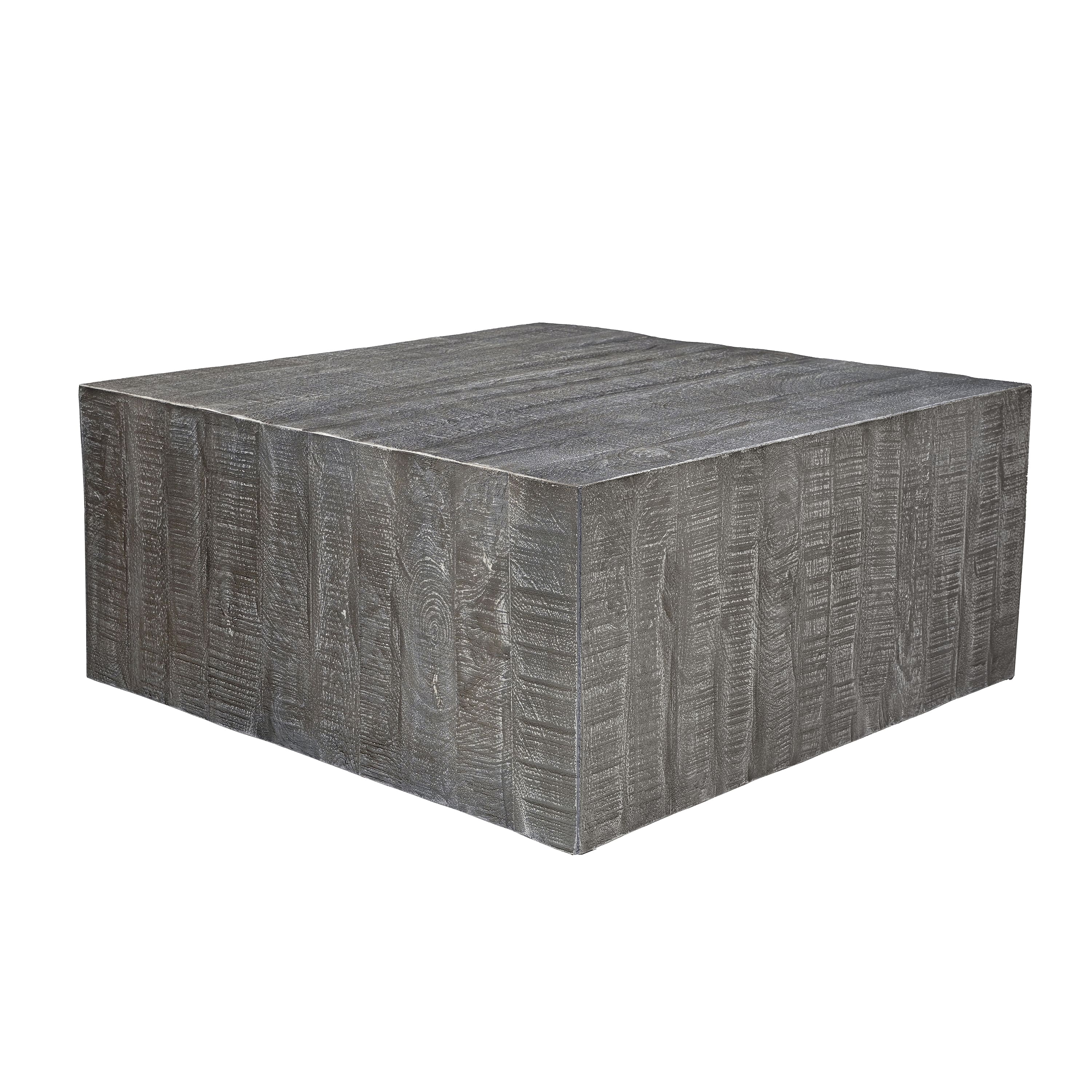 Manhattan Lane - Rydan Coffee Table | 33 Inch Square Block Top - Gray