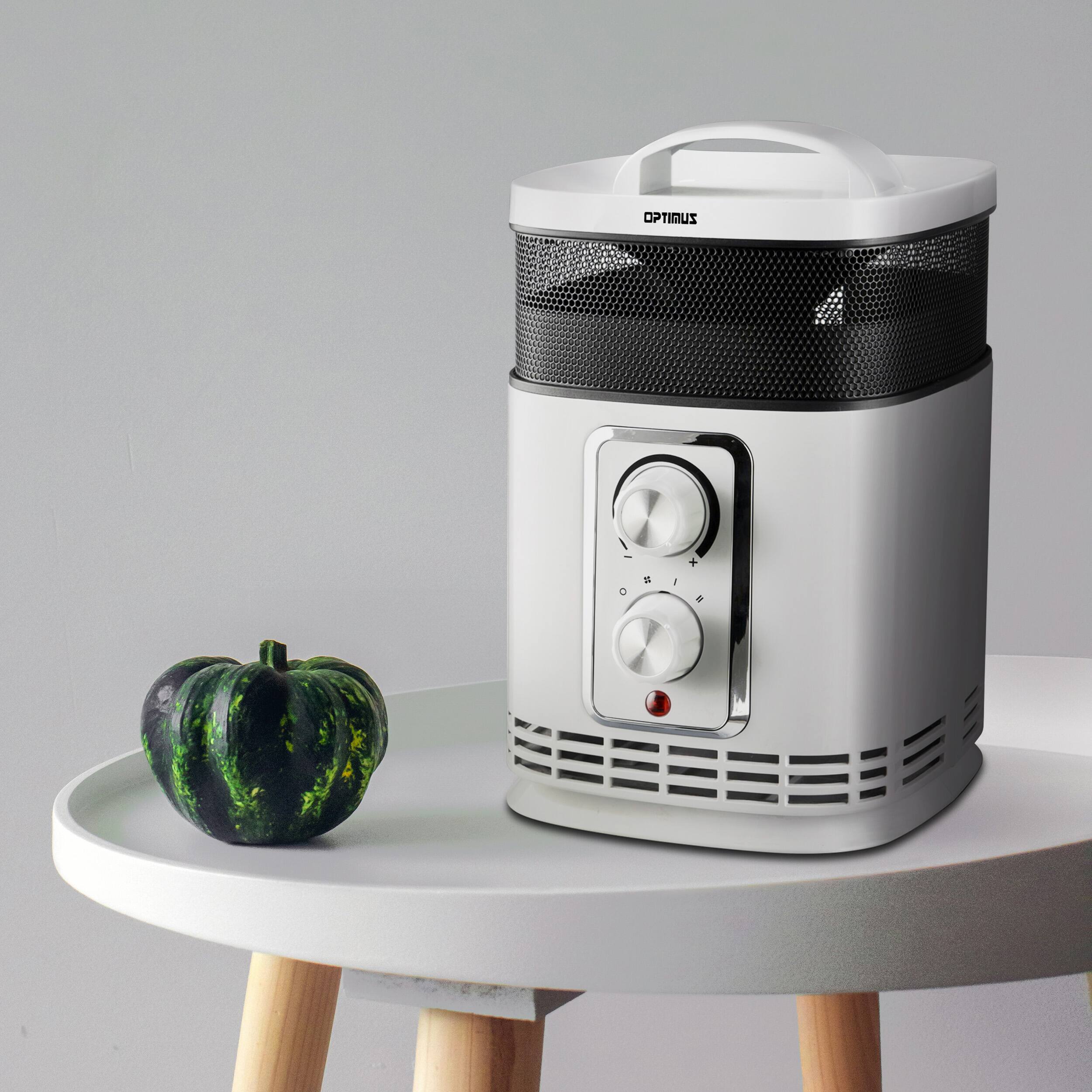 Alt View 1. Optimus - Optimus Portable 360 Surround Ceramic Heater with Thermostat - White.