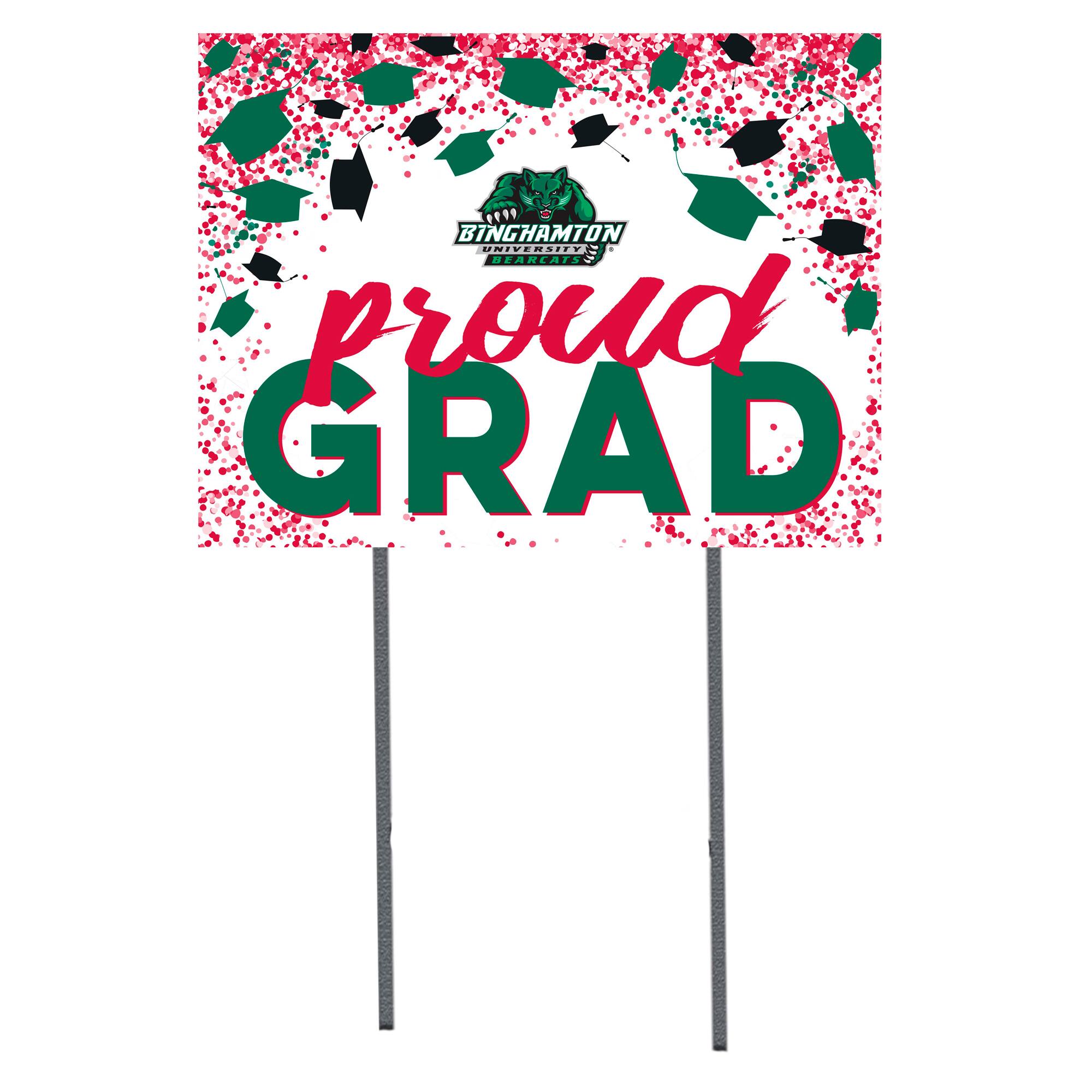 Binghamton Bearcats 18" x 24" Proud Grad Yard Sign