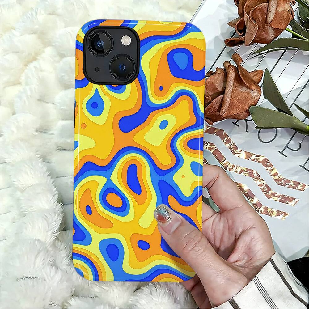 Alt View 6. BUBM - Smartphone Case for iPhone - 2-Layer Durable Smartphone Protection Case - Liquid Terrain1 - Liquid Terrain1 for iPhone 14.