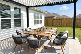 PURPLE LEAF - 7/9/11-Pieces Patio Dining Set Wicker Outdoor Furniture Table and Chairs Set for Garden Teak-Finish Aluminum Frame Set - Teak-Square-9 Pcs