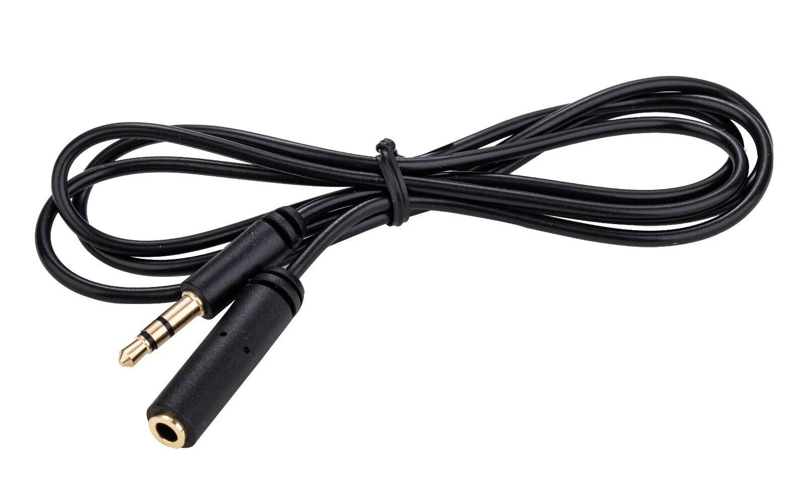Left. Cables Direct Online - 100FT 3.5mm Headphone Extension Cable Male to Female Stereo Audio Aux Extender for iPhone iPad Smartphone Tablet Headset - Black.