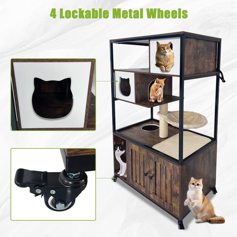 4 Lockable Metal Wheels