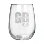 Front. Great American Products - Green Bay Packers Etched 17oz. City Stemless Wine Glass - Multicolor.