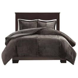 Gracie Mills - Hendricks Plush Down Alternative Comforter Set - Gray