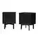 Angle. Walker Edison - Retro 2-Piece 2-Drawer Nightstand Set - Black.