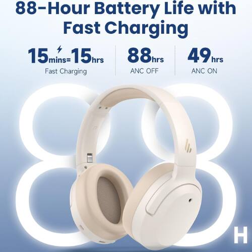 88-Hour Battery Life with Fast Charging

15 mins = 15 hrs  
Fast Charging

88 hrs  
ANC OFF

49 hrs  
ANC ON
