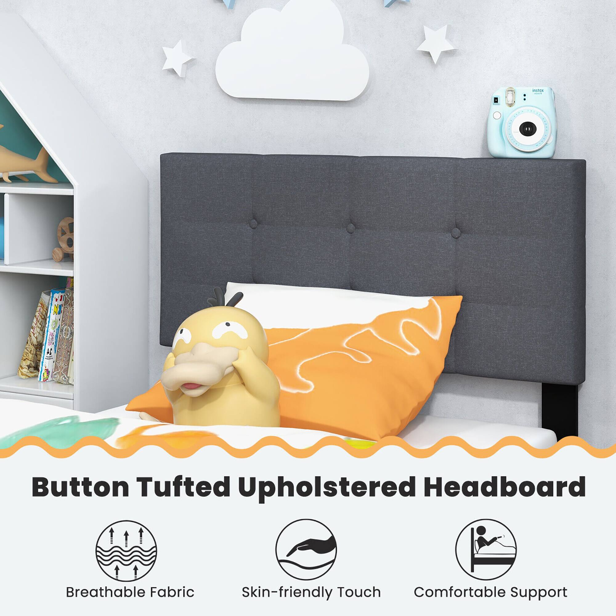 Button Tufted Upholstered Headboard

- Breathable Fabric
- Skin-friendly Touch
- Comfortable Support