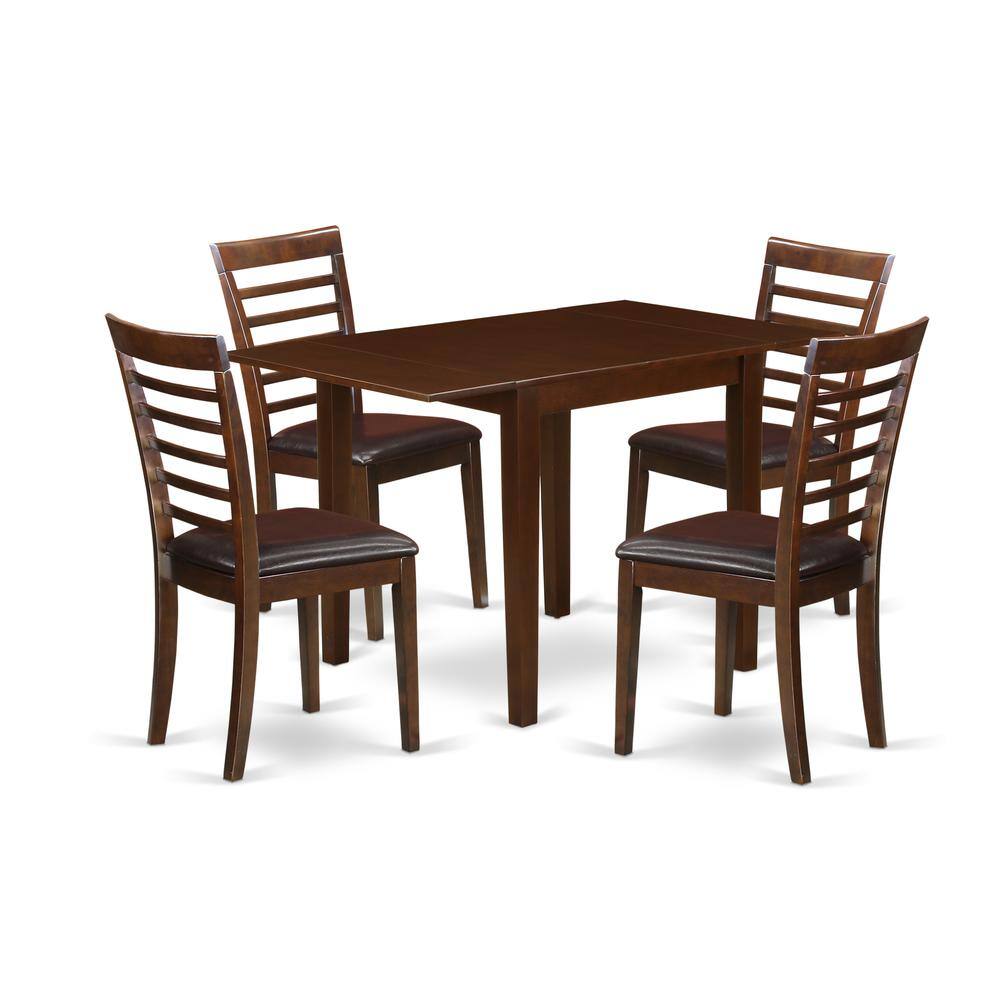 Left. East West Furniture - Dining Room Set Mahogany - Brown.