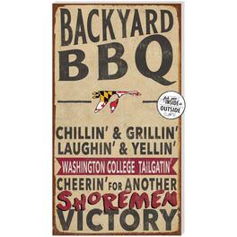 Jardine - Washington College Shoremen 11" x 20" Indoor/Outdoor BBQ Sign - Brown