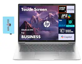 HP - EliteBook 645 Laptop 14.0 WUXGA (AMD Ryzen 7 7735U, 16GB DDR5, 1TB PCIe SSD, AMD Radeon, Win 11 Pro) w/USB Hub - Pike Silver Aluminum