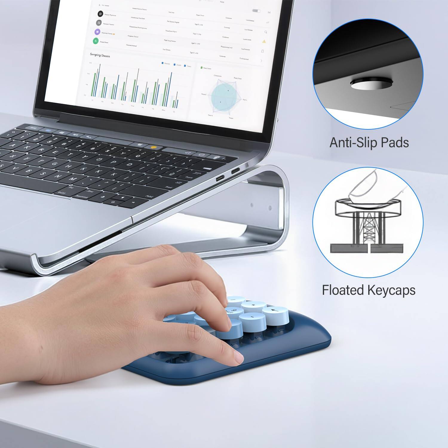 Anti-Slip Pads T Floated Keycaps
