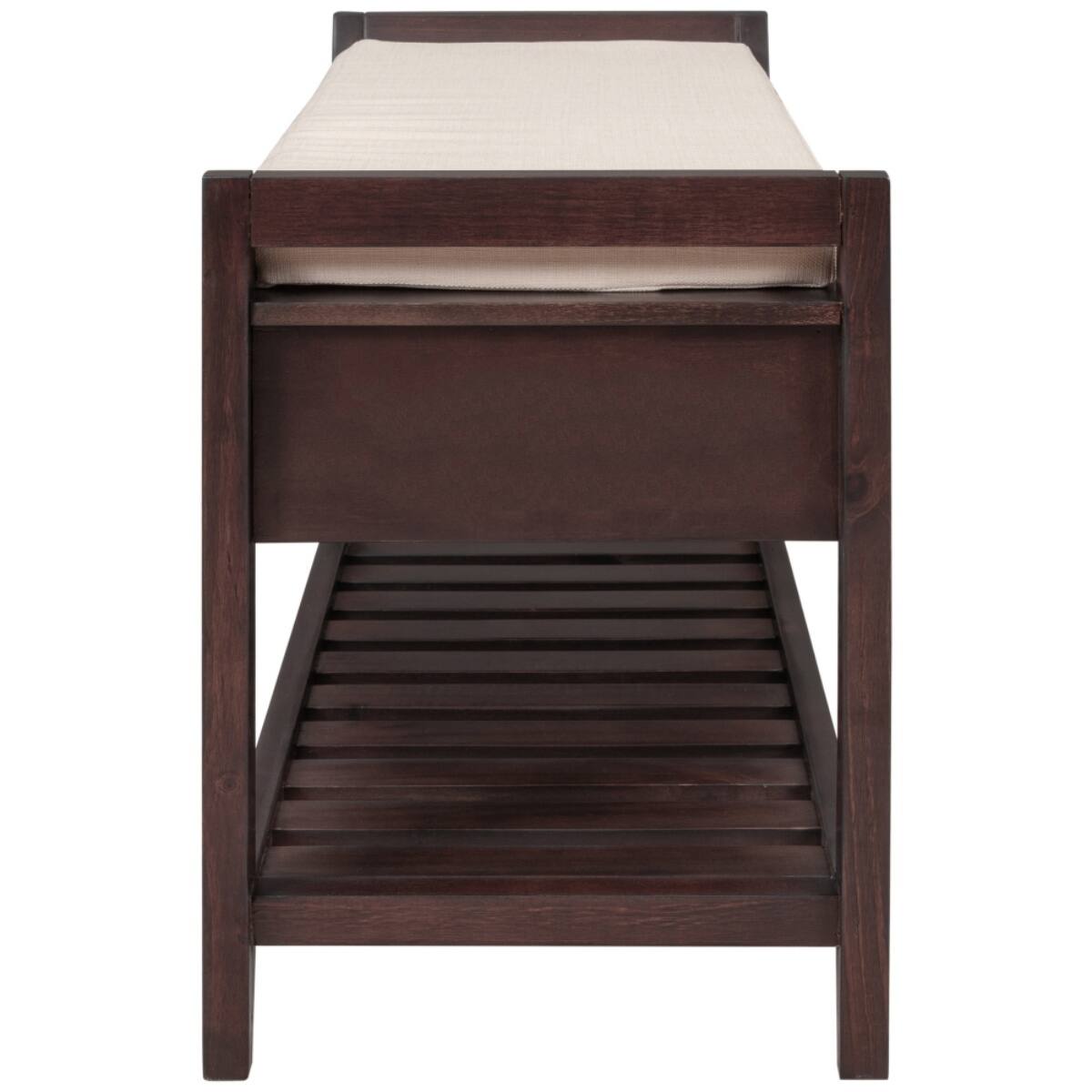 Alt View 2. HTUTWOO - Multipurpose Shoe Rack with Cushioned Seat and Drawers - Brown.