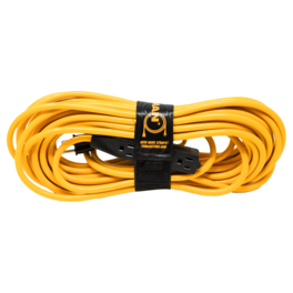 Firman - 50ft Medium Duty 5-15P to (3) 5-15R Generator Utility Power Cord With Storage Strap - Gold, black