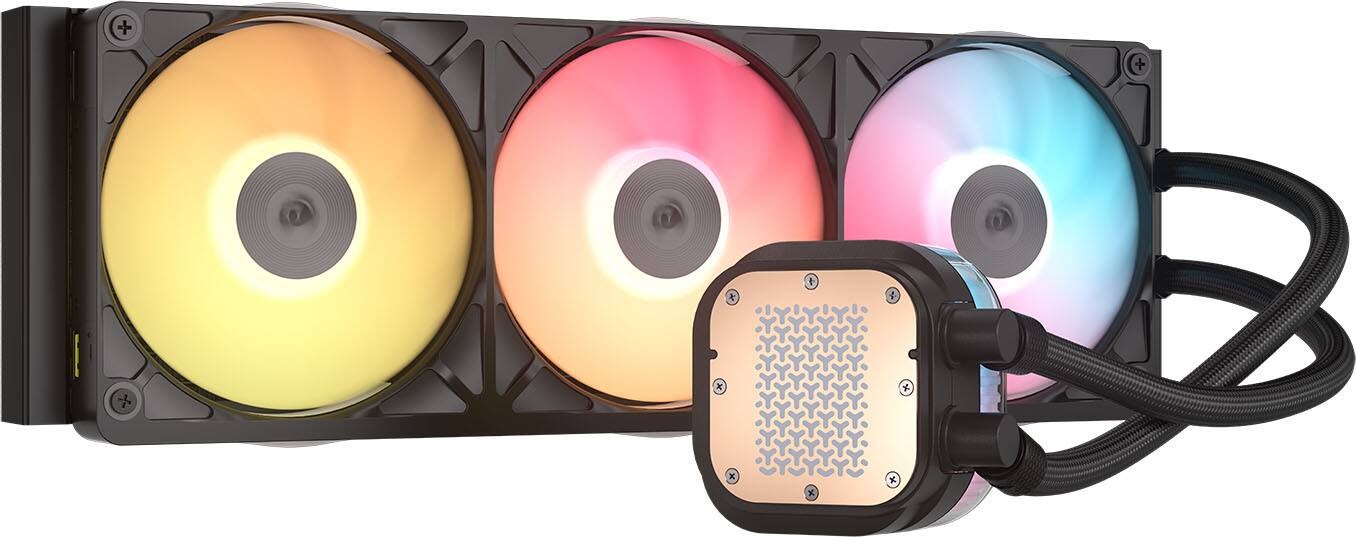 Alt View 6. CORSAIR - iCUE LINK TITAN II 360 RX RGB Liquid CPU Cooler - Black.