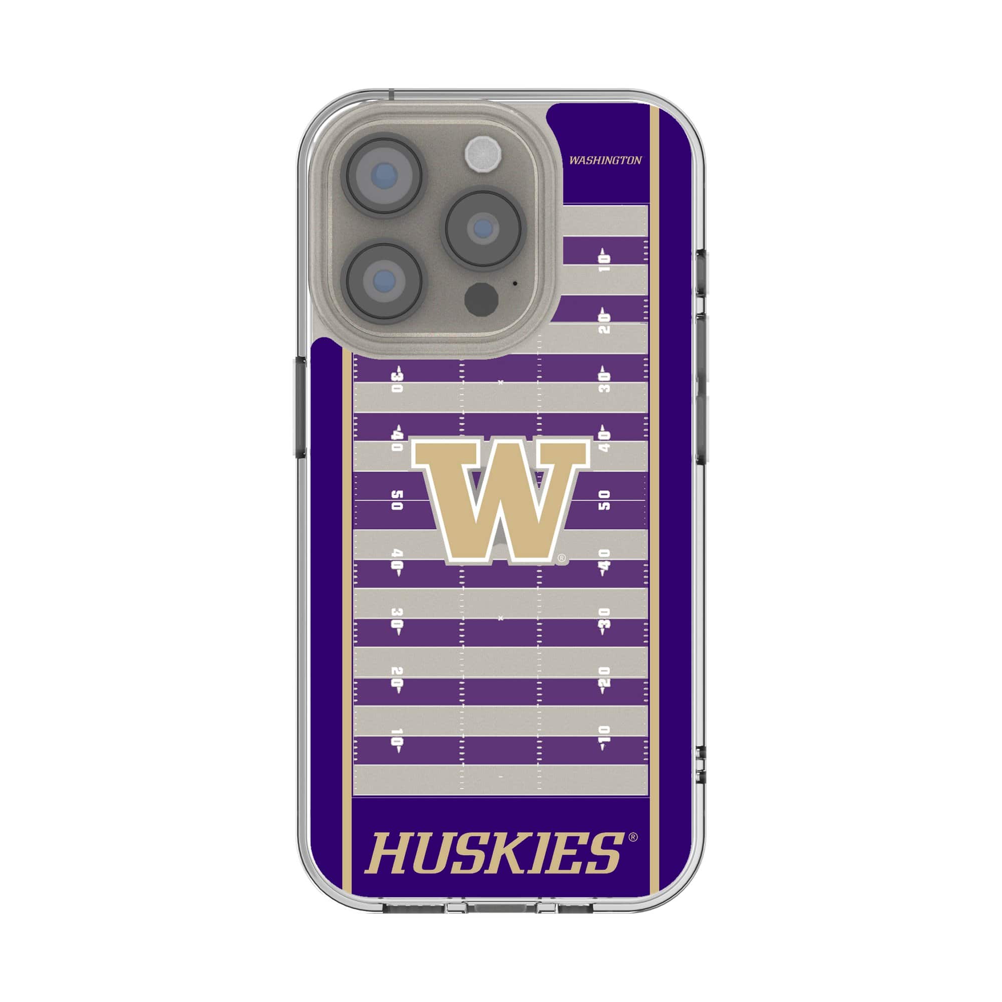 Keyscaper - NCAA - Washington Huskies Clear Field iPhone Case - 16e - Multicolor