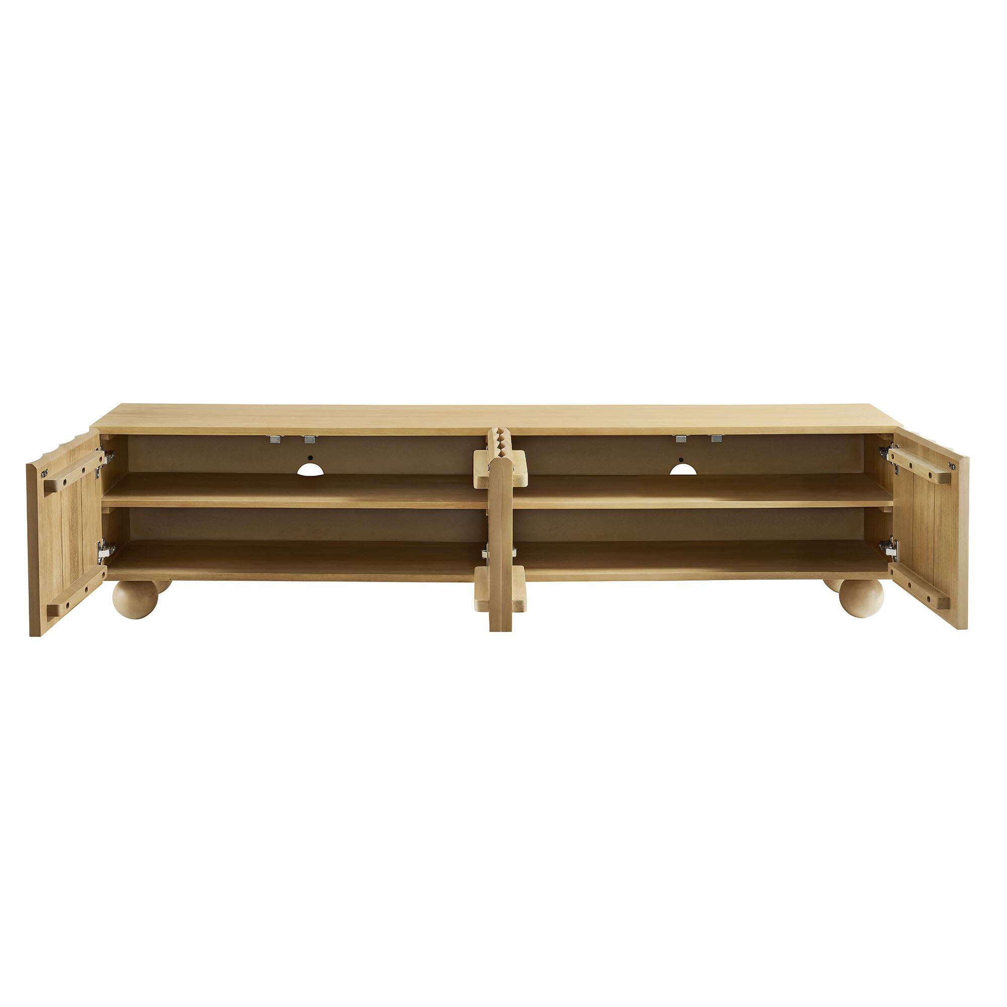 Alt View 2. Modway - Sorren Scalloped 71" Wood TV Stand by Modway - Natural.