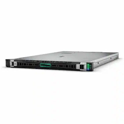 Front. HP - HPE ProLiant DL360 Gen11 1U Rack Server - 1 x Intel Xeon Silver 4510 2.40 GHz - 64 GB RAM - 960 GB SSD - (2 x 480GB) SSD - Black.