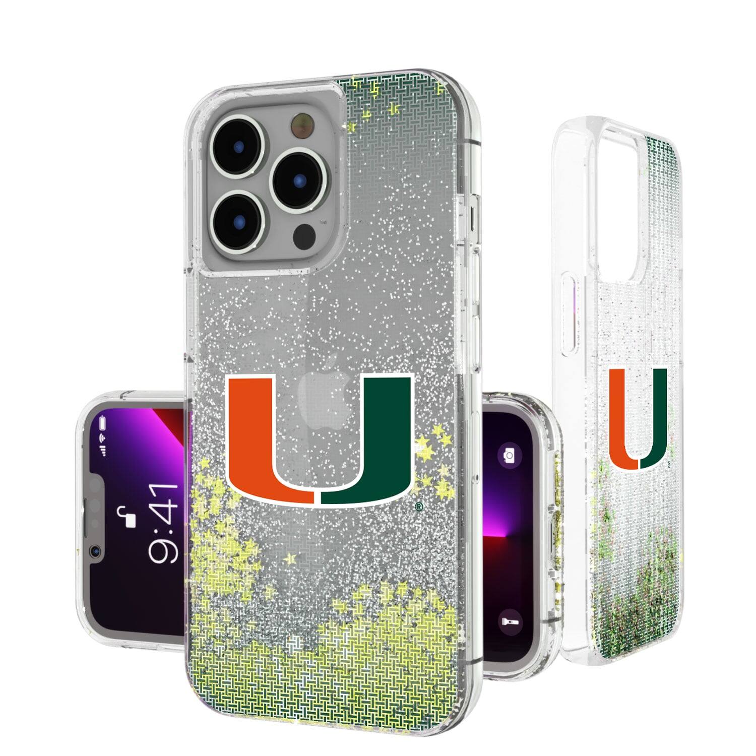 Keyscaper - NCAA - Miami Hurricanes Linen Logo iPhone Glitter Case - 13 Pro - Multicolor price history on PriceWatchPro