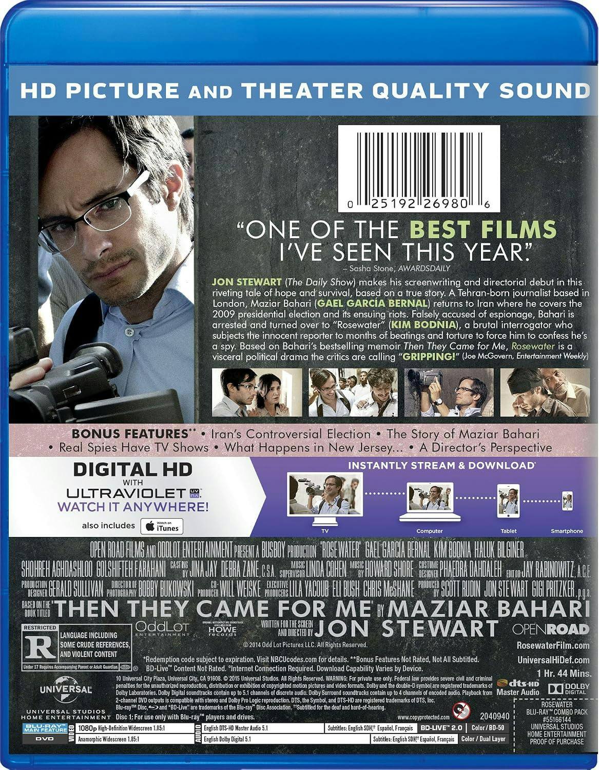 Angle. Rosewater (DVD) [Blu-ray].