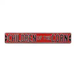 Authentic Street Signs - Scarlet Nebraska Huskers 6" x 36" College Ave Premium Steel Street Sign - Red