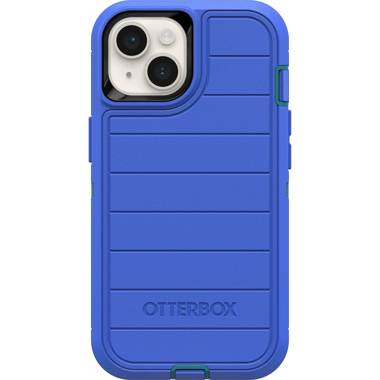 Front. OtterBox - Defender Series Pro Hard Shell for Apple iPhone 14 and Apple iPhone 13 - Rain Check.