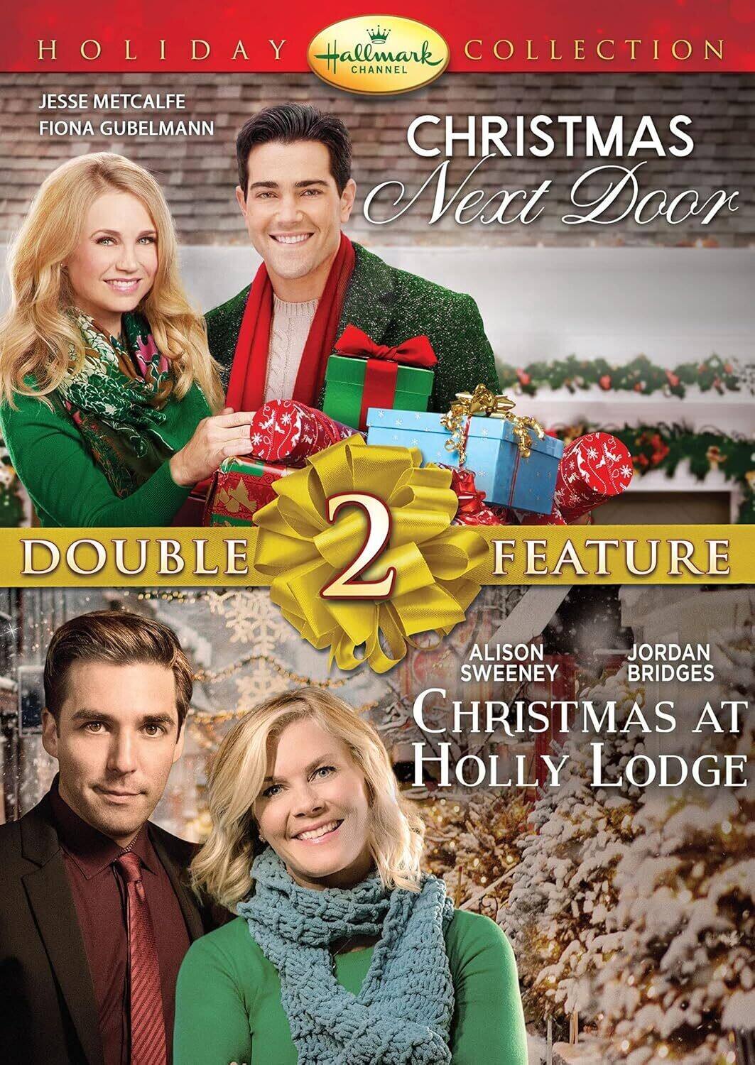 Front. Christmas Next Door / Christmas at Holly Lodge (Hallmark Channel Double Feature)   - DVD.