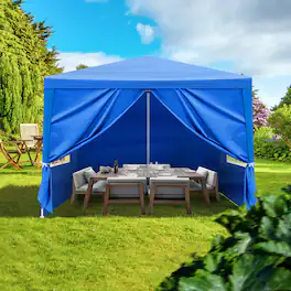 Winado - Outdoor Party Tent, Patio Canopy Tent Gazebo with Removable Sidewalls Event Tent for Cater Events Wedding Birthday - Blue
