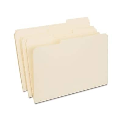 Staples - 30% Recycled Reinforced File Folder, 1/3-Cut Tab, Legal Size, 100/Box (ST606814/606814) - Manila price history on PriceWatchPro