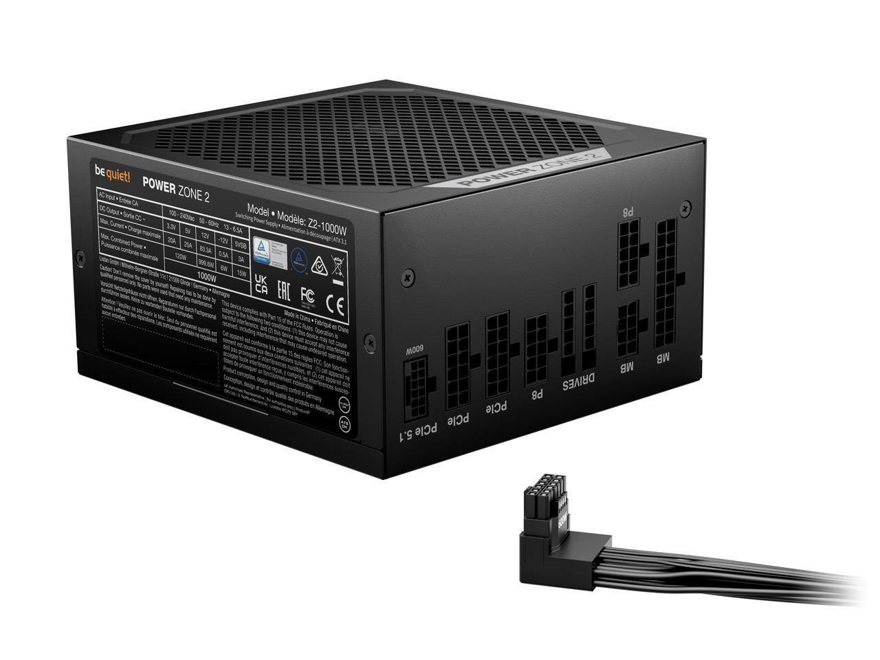 be quiet! POWER ZONE 2  
Model: Z2-1000W  
DC Output: 100-240Vac 50/60Hz  
Switching Power Supply  
Max. Current: 32A  
DC Output: 12V 80A  
5VSB 10A  
5V 20A  
3.3V 20A  
12V 20A  
12V 20A  
12V 20A  
12V 20A  
12V 20A  
12V 20A  
12V 20A  
12V 20A  
12V 20A  
12V 20A  
12V 20A  
12V 20A  
12V 20A  
12V 20A  
12V 20A  
12V 20A  
12V 20A  
12V 20A  
12V 20A  
12V 20A  
12V 20