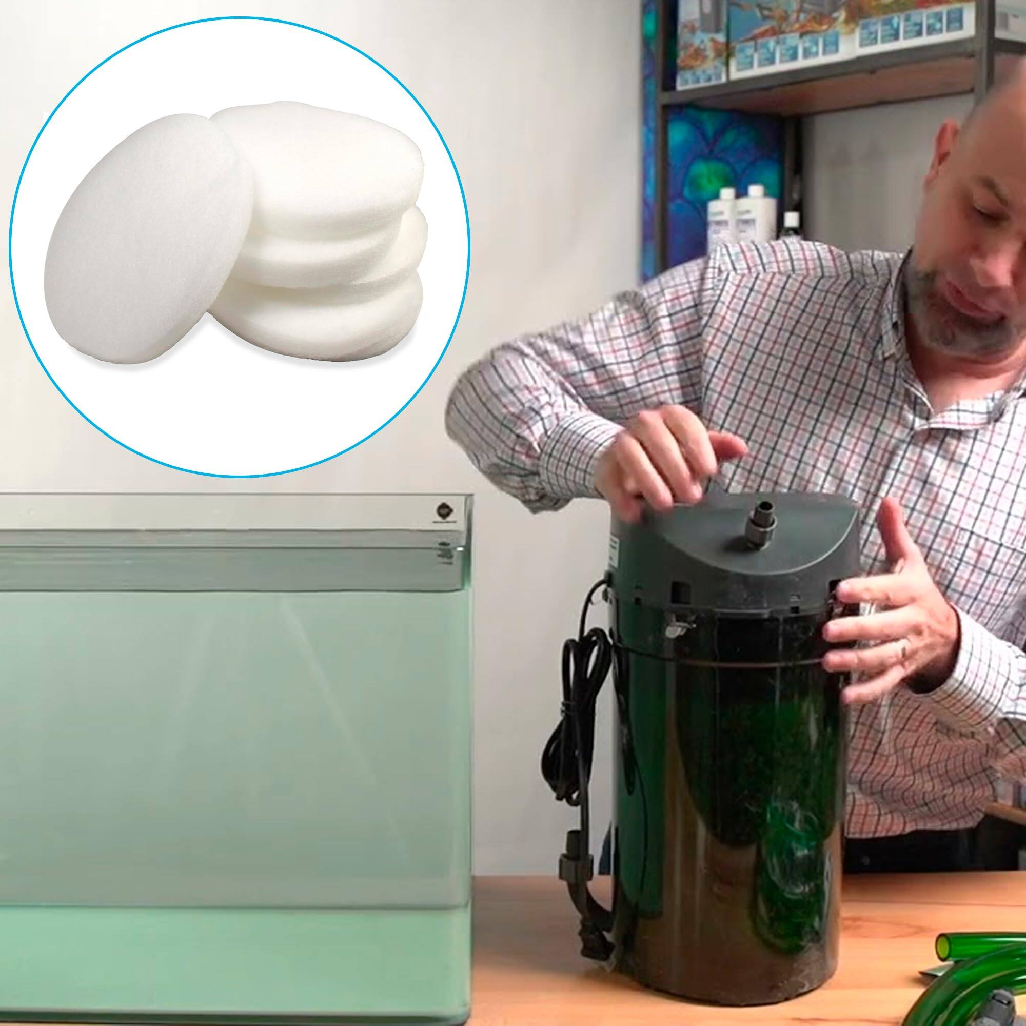 Alt View 5. HQRP - Fine Media Filter Pads 6-Pack for Eheim Classic 600 2217 Canister Aquarium Filter Replacement 2616175.