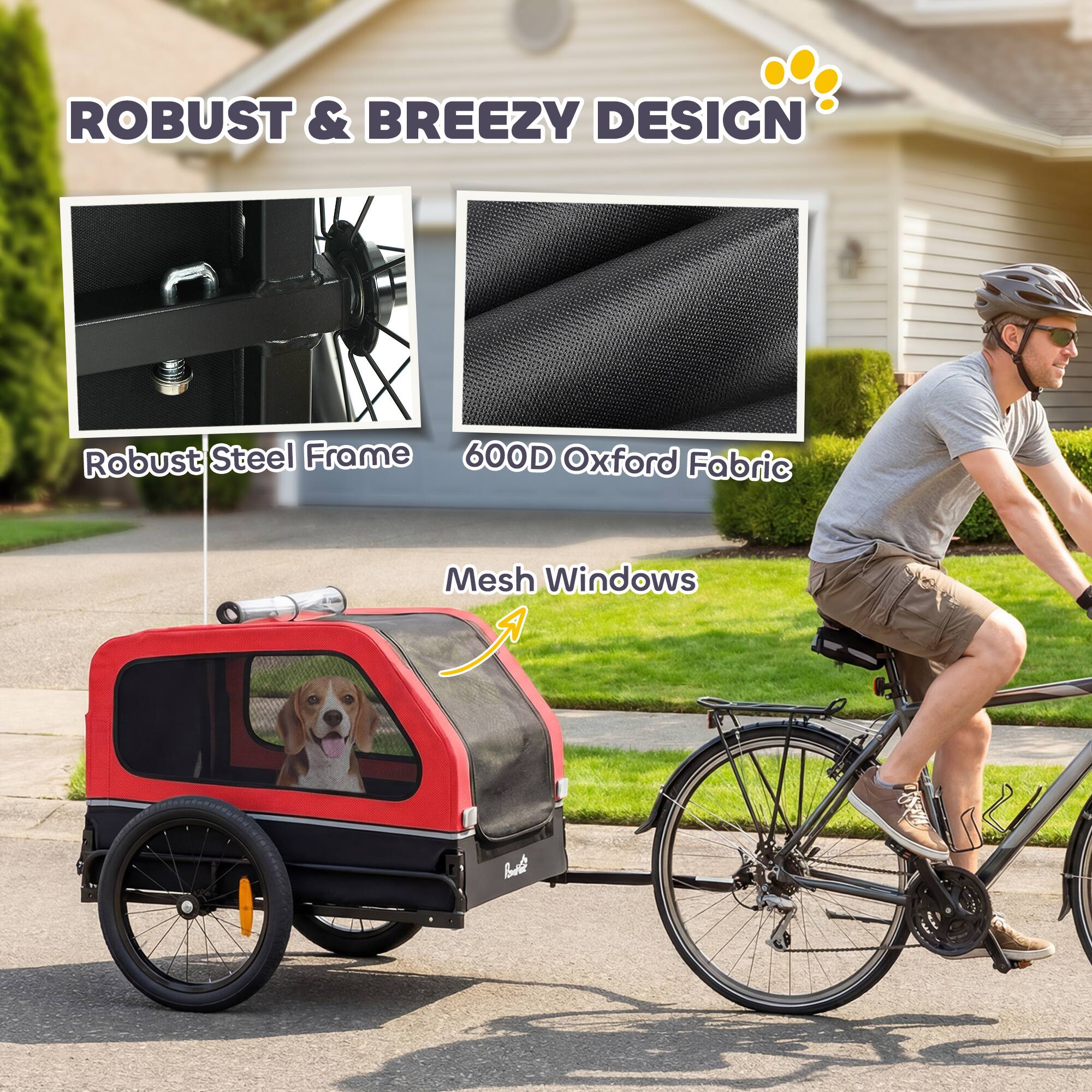 ROBUST & BREEZY DESIGN

- Robust Steel Frame
- 600D Oxford Fabric
- Mesh Windows