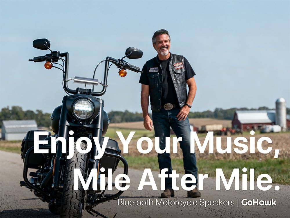 Enjoy Your Music, Mile After Mile.  
Bluetooth Motorcycle Speakers | GoHawk