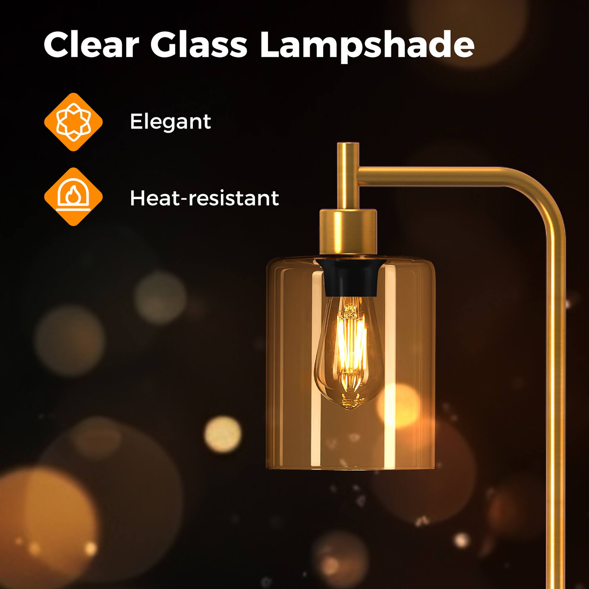 Clear Glass Lampshade

- Elegant
- Heat-resistant