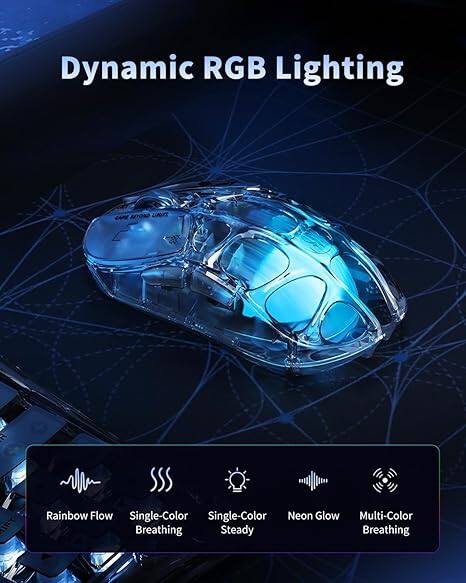 Dynamic RGB Lighting

- Rainbow Flow
- Single-Color Breathing
- Single-Color Steady
- Neon Glow
- Multi-Color Breathing