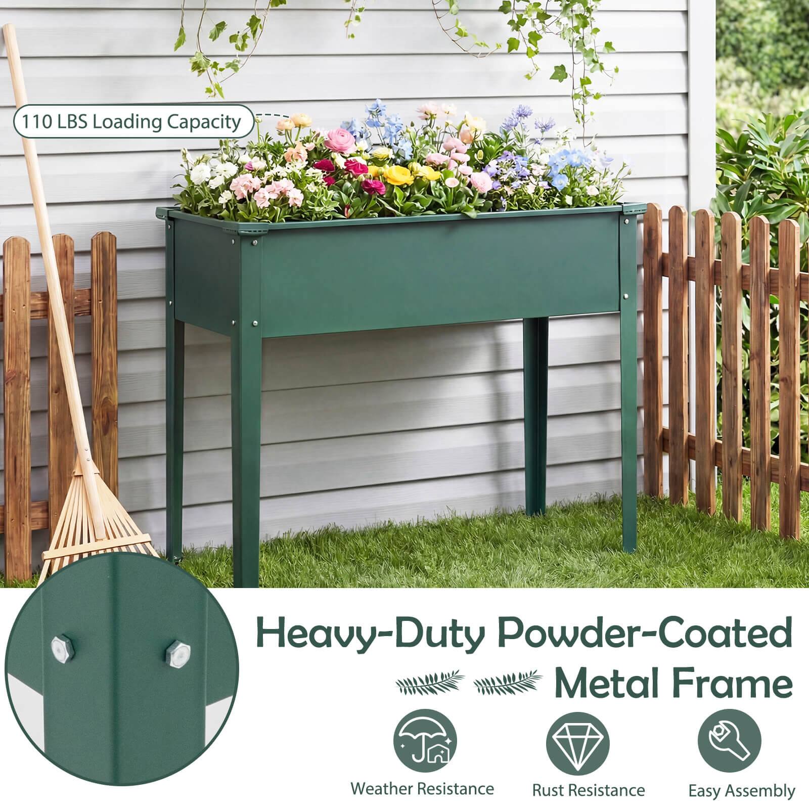 110 LBS Loading Capacity  
Heavy-Duty Powder-Coated Metal Frame  
Weather Resistance  
Rust Resistance  
Easy Assembly