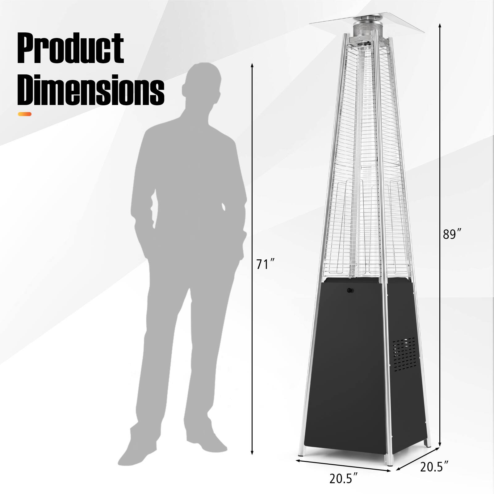 Product Dimensions: 89" x 71" x 20.5" x 20.5"