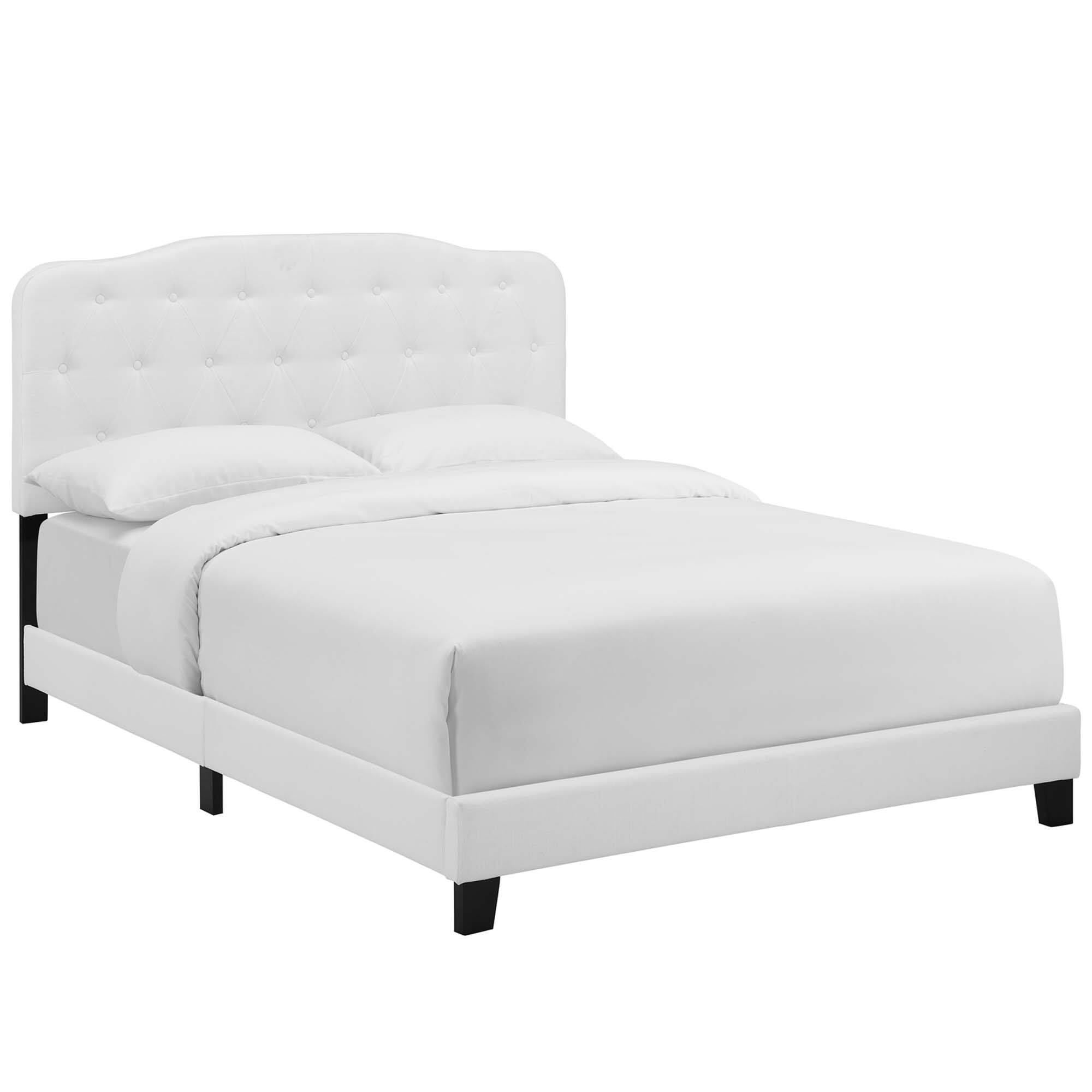 Angle. Modway - Sutton Performance Velvet Full Bed Frame - Blue.