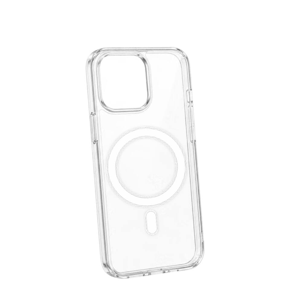 Alt View 4. Qixxronics - for iPhone 12 Magnetic Case Shockproof Phone Cover Compatible with Wireless Charging for iPhone 12 - Clear.