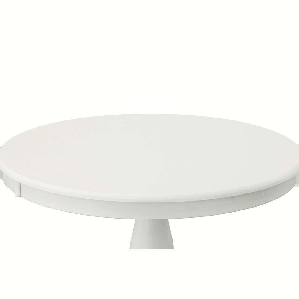 Alt View 2. Carolina Chair & Table - Fairview 36" Round Pedestal Dining Table - White - White.